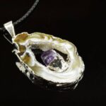 Agate with amethyst pendant – Unique