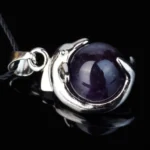 Amethyst pendant dolphin – 10mm