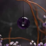 Amethyst pendant – Donut 30mm