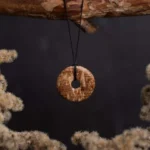 Aragonite pendant – Donut 30mm