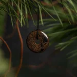 Bronzite pendant – Donut 30mm