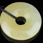 Calcite orange pendant – Donut 30mm