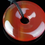 Carnelian pendant – Donut 30mm