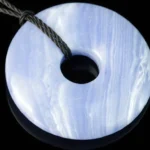Chalcedony glass pendant – Donut 30mm