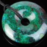 Chrysocolla pendant – Donut 30mm