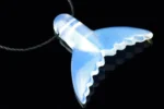 Glass opal pendant – Dolphin tail