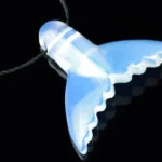 Glass opal pendant – Dolphin tail