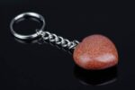 Goldstone keychain – Heart
