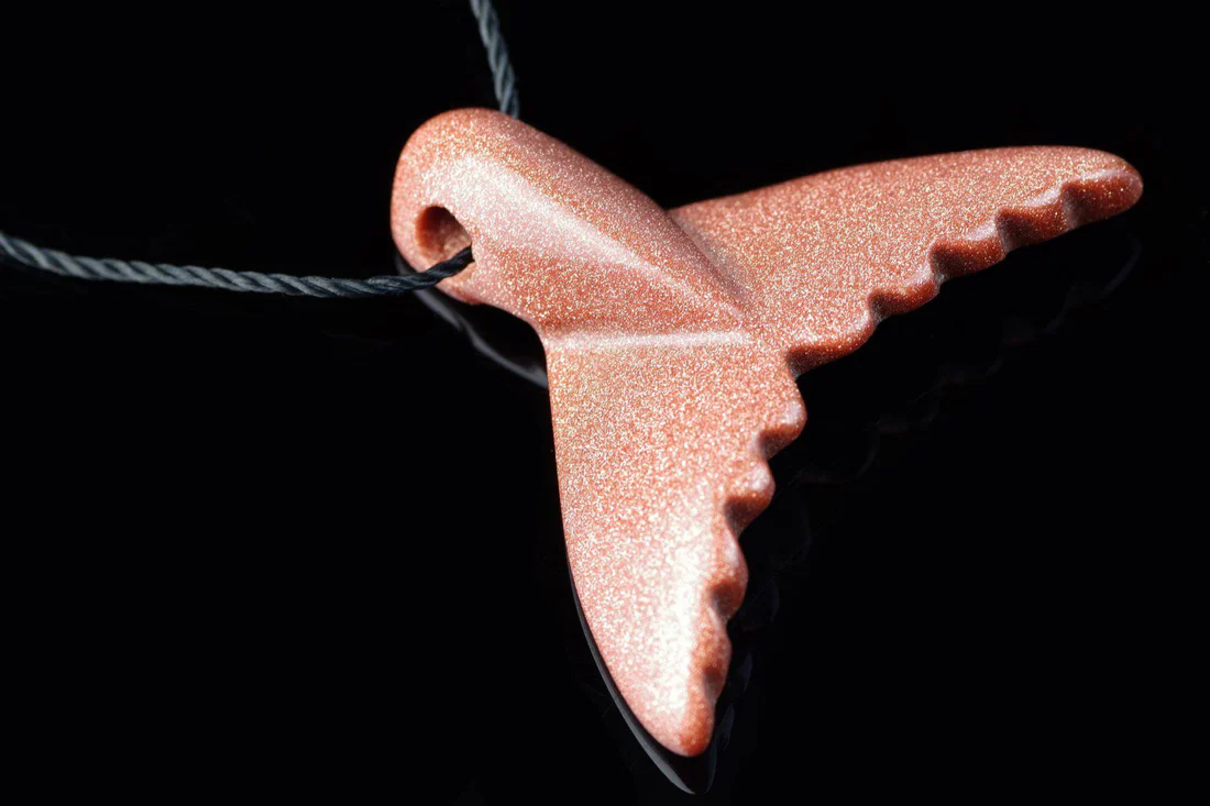 goldstone-pendant-dolphin-tail-653034-sw Goldstone pendant – Dolphin tail - Image 1