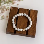 Howlite bracelet – 925 silver - 8mm