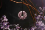 Lepidolite pendant – Donut 30mm