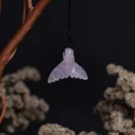 Rose quartz pendant – Dolphin tail
